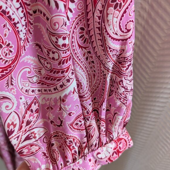 NWT Zara Women’s Pink Paisley Button-Up Dress, Size XS, Summer, Spring Feminine - Picture 6 of 11